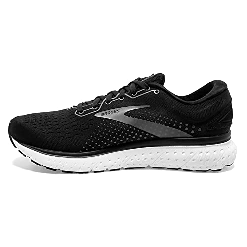 Brooks Mens Glycerin 18 Running Shoe - Black/Pewter/White - D - 8.5