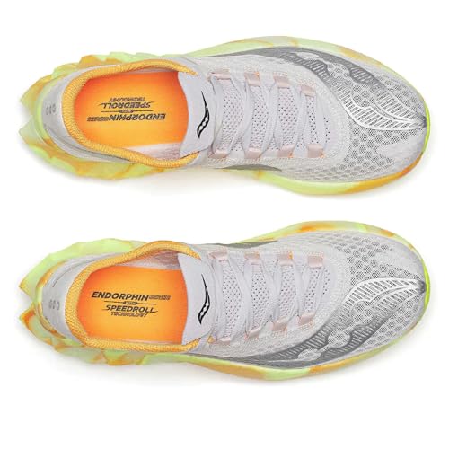 Saucony Women's Endorphin Pro 4 Sneaker, Fog/Peel, 10