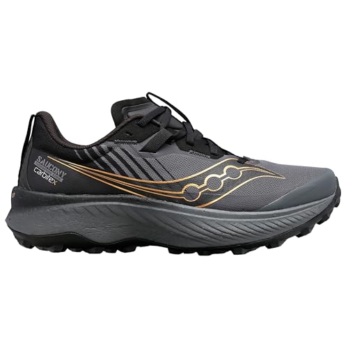 Saucony Women's Endorphin Edge Sneaker, Black/Goldstruck, 9