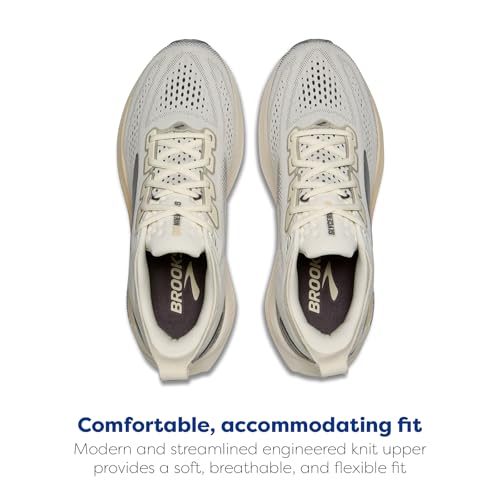 Brooks Men’s Glycerin 23 Neutral Running Shoe - Coconut/Bleached Sand/Grey - 15 Medium