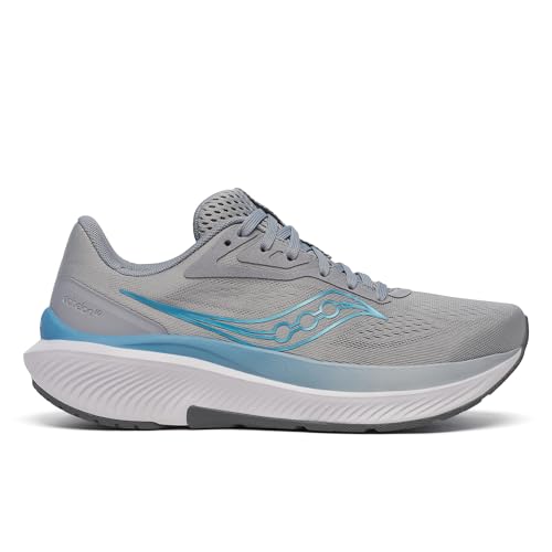 Saucony Women's Echelon 10 Sneaker, Flint/Breeze, 5.5 X-Wide