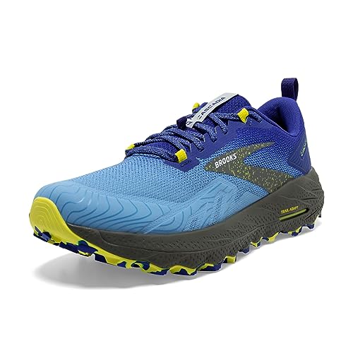 Brooks Men’s Cascadia 17 Trail Running Shoe - Blue/Surf The Web/Sulphur - 9 Medium