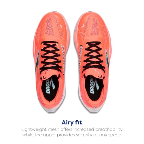 Brooks Men's Hyperion Max 3 Neutral Running Shoe - Fiery Coral/Black/Atomizer - 12 Medium