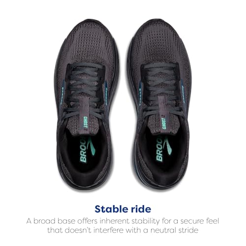 Brooks Men’s Ghost Max 2 Neutral Running & Walking Shoe - Ebony/Cockatoo/Blue Sapphire - 10 Medium