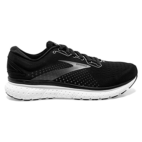 Brooks Mens Glycerin 18 Running Shoe - Black/Pewter/White - D - 8.5