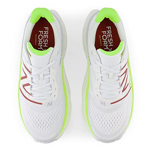 New Balance Men's Fresh Foam X More V4 Running Shoe, Quartz Grey/Thirty Watt/Brick Red, 15 M
