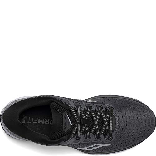 Saucony Women's Guide 13 Sneaker, Black/White, 5.5