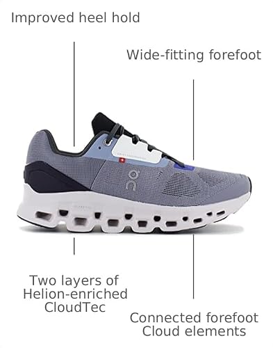 On Mens Cloudstratus Synthetic Textile Midnight Trainers 9 US