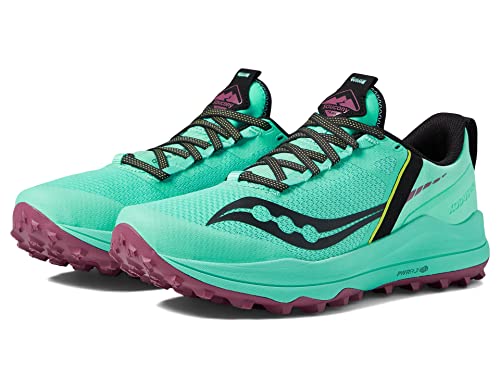 Saucony Women's Xodus Ultra Running Shoe, Cool Mint/Dusk, 5