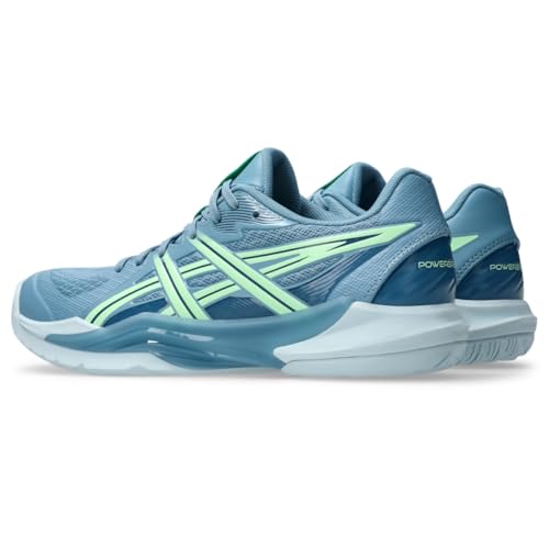 ASICS Men's POWERBREAK FlyteFoam Handball Shoe, 7, SABA Blue/Menthol