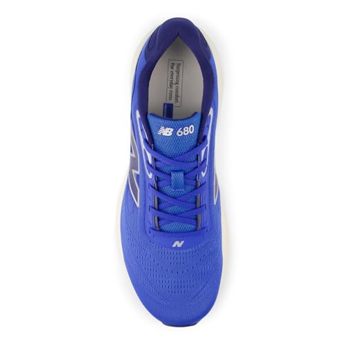 New Balance Men's Fresh Foam 680 V9 Running Shoe, Blue Bird/Faded Black, 12