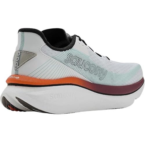 Saucony Men's Endorphin Azura Sneaker, White/Crimson, 9.5