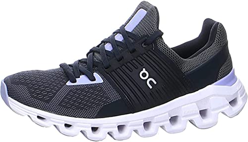 On Women's Cloudswift Sneakers, Magnet/Lavender, Black, 7.5 Medium US