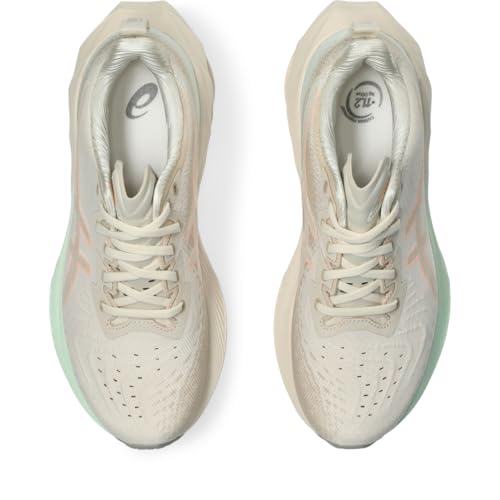 ASICS Women's NOVABLAST 4 Running Shoes, 10, Oatmeal/Moonrock
