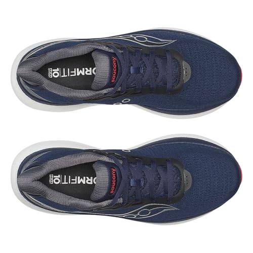 Saucony Men's Triumph 23 Sneaker, Navy/Red, 9.5