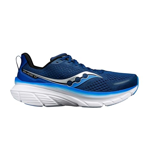 Saucony Men's Guide 17 Sneaker, Navy/Cobalt, 11.5