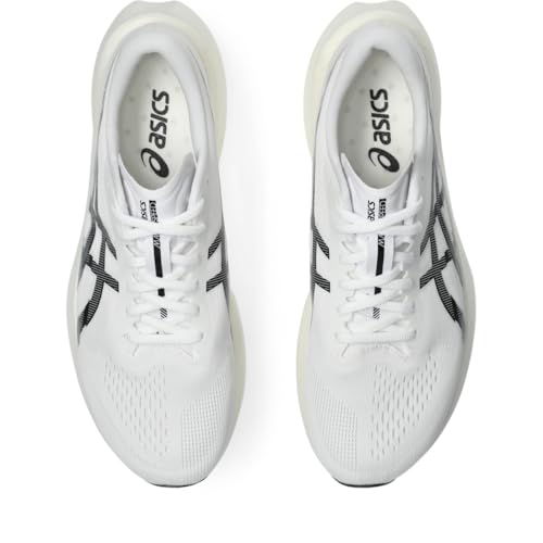ASICS Men's Magic Speed 4 Running Shoes, 13, White/Black