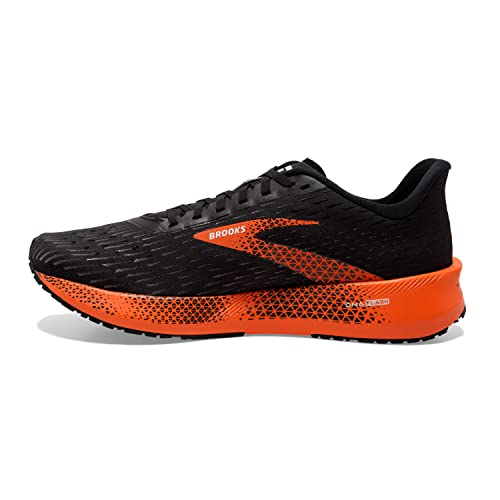 Brooks Men's Hyperion Tempo Road Running Shoe - Black/Flame/Grey - 8.5 Medium
