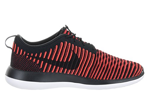 Nike Men's Roshe Two Flyknit Running Shoe (9.5, Black/Black-Bright Crimson-White)