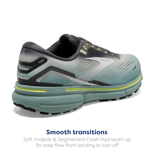 Brooks Men's Ghost 15 Neutral Running Shoe - Grey/Oyster/Cloud Blue - 7.5 Medium