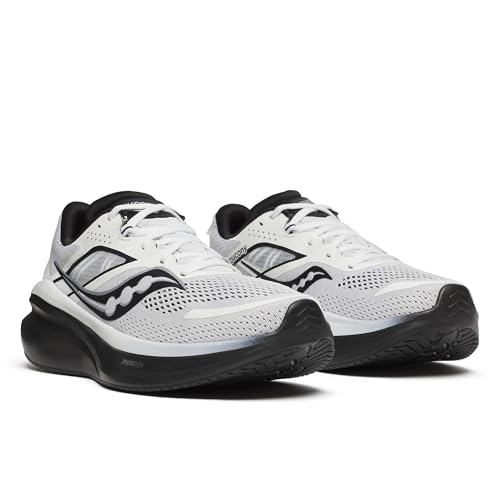 Saucony Men's Omni 22 Sneaker, White/Black, 8.5