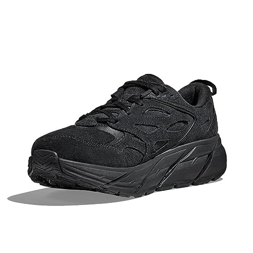 Hoka Unisex Clifton L Suede Black/Black Men's 5.5, Women's 6.5 Medium