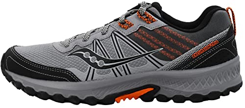 Saucony Men's Excursion Tr14 Grey/Orange Trail Running Shoe 10.5 M US