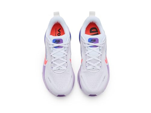 Nike Womens Vomero 18 White/Hot Lava/Violet Mist/Sapphire 8 Medium