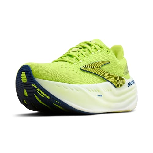 Brooks Men’s Glycerin Max Neutral Running & Walking Shoe - Lime/Navy Peony/White - 11.5 Medium