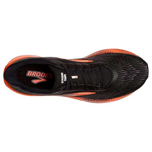 Brooks Men's Hyperion Tempo Road Running Shoe - Black/Flame/Grey - 8.5 Medium
