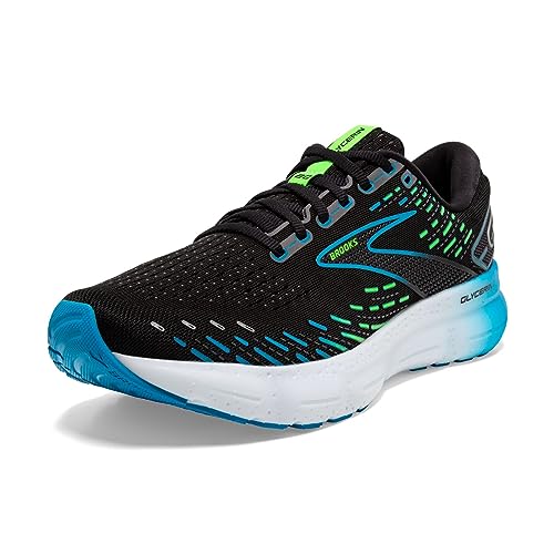 Brooks Men's Glycerin 20 Neutral Running Shoe - Black/Hawaiian Ocean/Green - 9.5 Medium