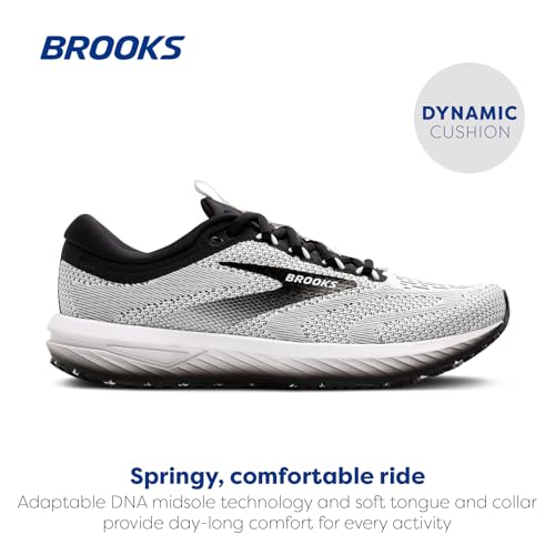 Brooks Men’s Revel 7 Neutral Running Shoe - White/Black - 10 Medium