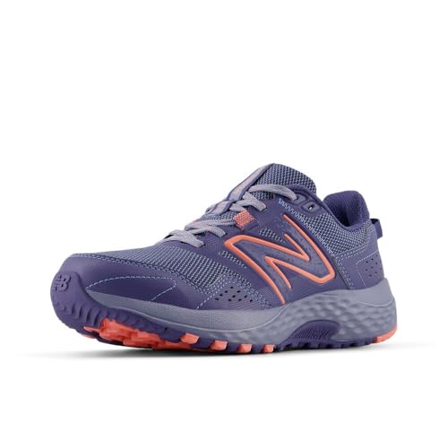 New Balance Women's 410 V8 Trail Running Shoe, Dream State/Sunfade Red/Dusk Shower, 6 M
