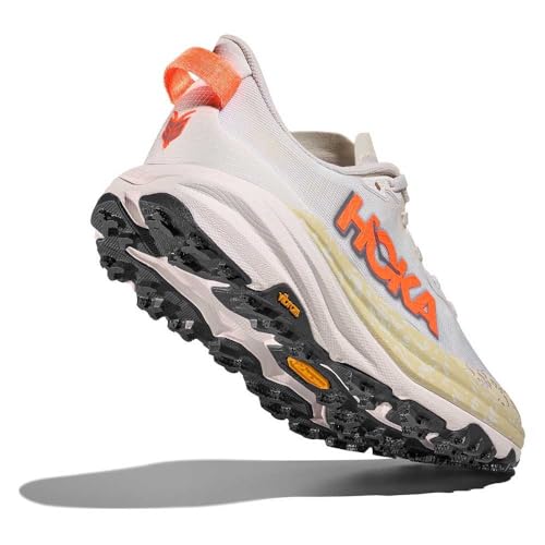 Hoka Women's Speedgoat 6 White/Neon Tangerine 7.5 Medium