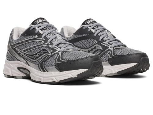 Saucony Unisex Ride Millennium Sneaker, Grey/Black, 12