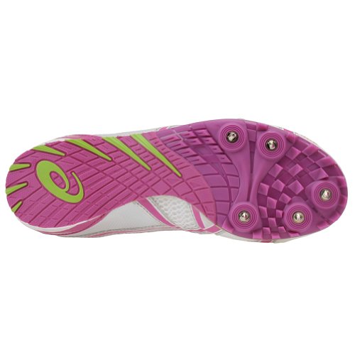 ASICS Women's Hyper-Rocketgirl 5 Track And Field Shoe,White/Fuschia/Apple Green,9.5 M