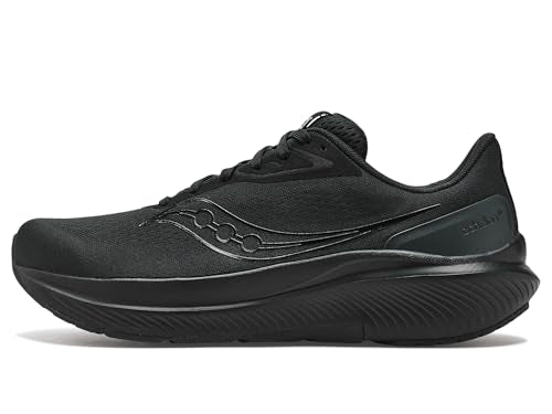 Saucony Men's Echelon 10 Sneaker, Black/Black/Black, 7 Wide