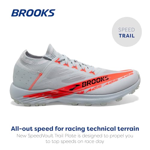 Brooks Unisex Catamount Agil Trail Running Shoe for Men & Women - Illusion Blue/Coral/Orange - 8.5 Medium