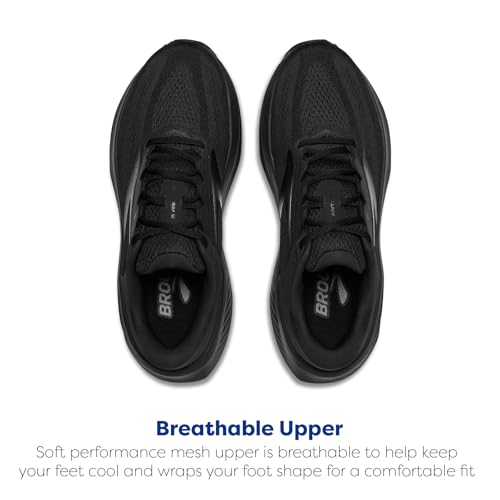 Brooks, Mens, Anthem 8, Black/Black/Ebony, 12, Wide