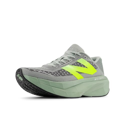 New Balance Men's FuelCell SuperComp Trainer V3 Running Shoe, Mosaic Green/Lone Star Grey, 10
