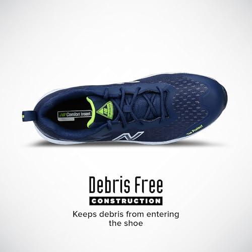 Men's New Balance Logic Composite Toe Industrial Work Shoes in Navy/Lime alternate view 3