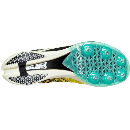 Saucony Men's Endorphin Cheetah Middle Distance Carbon Plated Track Spike, Black/Vizi, 11