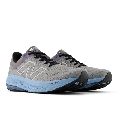 New Balance Men's Fresh Foam X 860 V14 Running Shoe, Slate Grey/Chrome Blue/Sea Salt, 9
