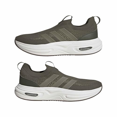 adidas Men's Cloudfoam Cuxxion - Sock, Night Cargo/Silver Pebble/Tent Green, 13