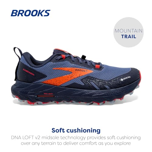Brooks Women’s Cascadia 17 GTX Waterproof Trail Running Shoe - Navy/Bittersweet/Peacoat - 12 Medium