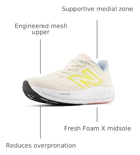 New Balance Women's Fresh Foam X Vongo V6 Running Shoe, Sea Salt/Lemon Zest/Light Chrome Blue, 12 W