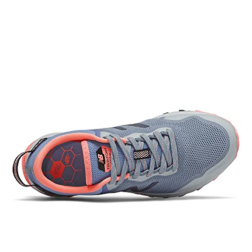 New Balance Women's Fresh Foam Arishi Trail Running Shoes, Grey/Blue/Pink, 8.5B