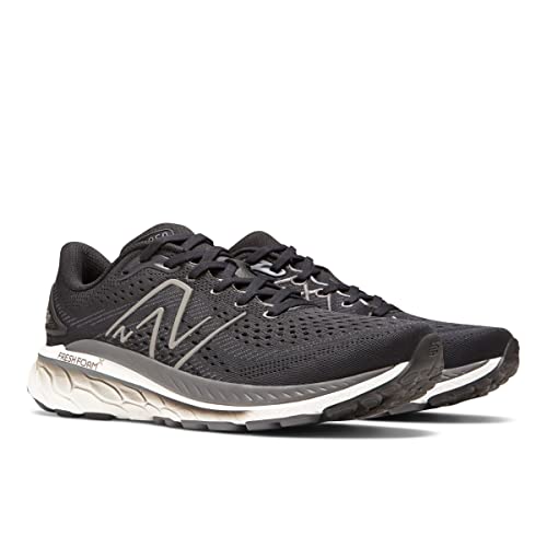 New Balance Men's Fresh Foam 860 V13 Running Shoe, Black/White, 10 Medium