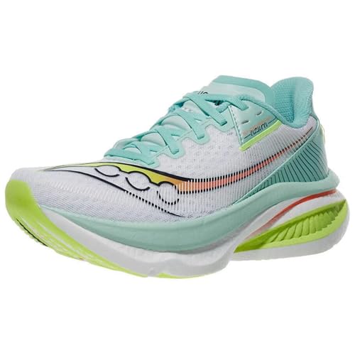 Saucony Women's Endorphin Azura Sneaker, White/Splash, 8.5