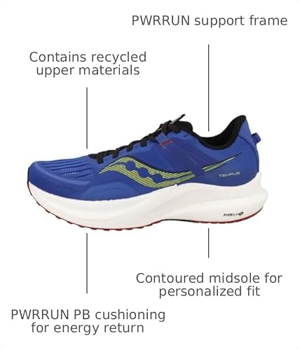 Saucony Men's Tempus Sneaker, Blue Raz/Acid, 12